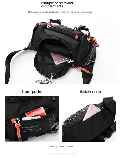 Men's Multi-functional Shoulder Crossbody Outdoor Sports And Casual Biking Mountain Climbing Large Capacity Waist Bag