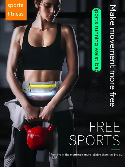 Sports Mobile Phone Bag Large Capacity Night Running Reflective Pockets