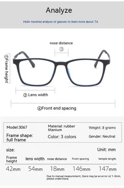 Pure Titanium Glasses Frame Men
