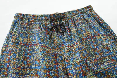 Men's Casual Multicolor Cotton And Linen Loose Low Crotch Trousers