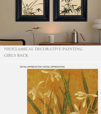 New Chinese Style Living Room French Decorative Painting