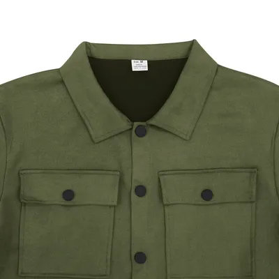 Suede Single-breasted Solid Color Slim Fit Two-piece Suit Men