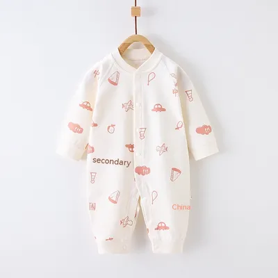 Baby Jumpsuit Romper Cotton Four Seasons Newborn Clothes Cartoon Bear Crawling