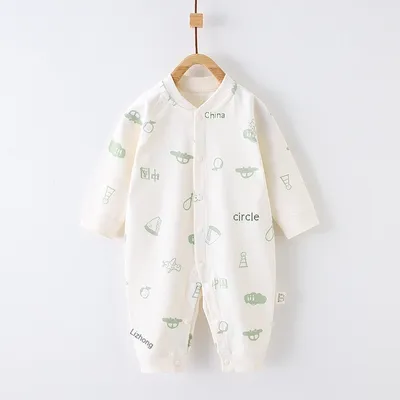Baby Jumpsuit Romper Cotton Four Seasons Newborn Clothes Cartoon Bear Crawling