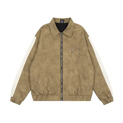 Distressed Biker's Leather Jacket Men
