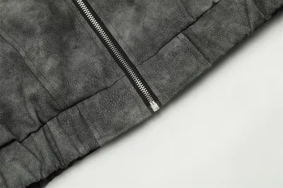 Distressed Biker's Leather Jacket Men