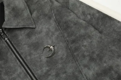Distressed Biker's Leather Jacket Men