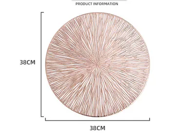 Round Hollow PVC Western-style Placemat Mirror Insulation American Plate Mat