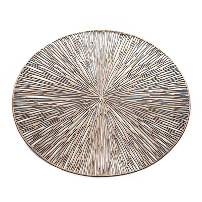 Round Hollow PVC Western-style Placemat Mirror Insulation American Plate Mat