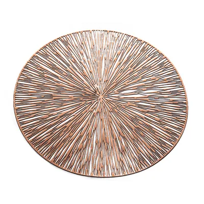 Round Hollow PVC Western-style Placemat Mirror Insulation American Plate Mat
