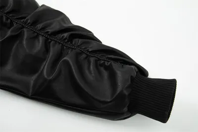 Hooded Leather Coat Jacket Men
