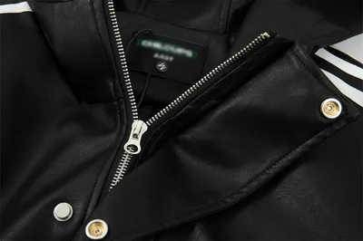 Hooded Leather Coat Jacket Men
