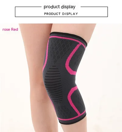 Double Corrugated Non-slip Stretch Keep Warm Nylon Needle Sports Kneecaps