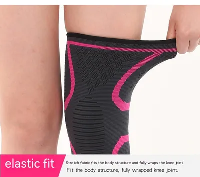Double Corrugated Non-slip Stretch Keep Warm Nylon Needle Sports Kneecaps