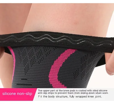 Double Corrugated Non-slip Stretch Keep Warm Nylon Needle Sports Kneecaps