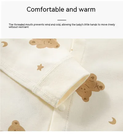Baby Jumpsuit Romper Cotton Four Seasons Newborn Clothes Cartoon Bear Crawling