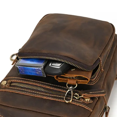 Crossbody Top Layer Cowhide Retro Casual Cowhide Shoulder Bag