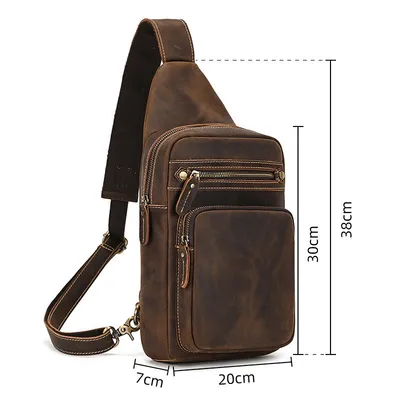 Crossbody Top Layer Cowhide Retro Casual Cowhide Shoulder Bag