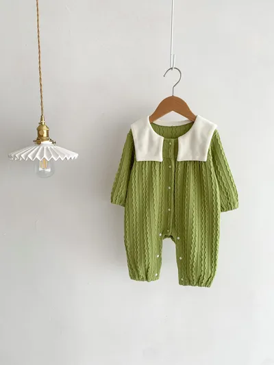 Baby Boy And Girl Cute Bear Head Twist Jumpsuit