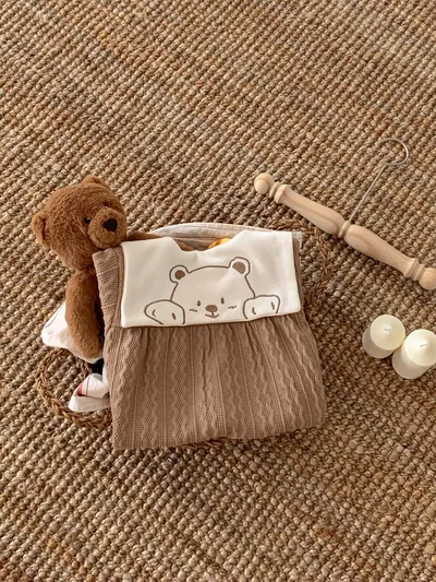 Baby Boy And Girl Cute Bear Head Twist Jumpsuit