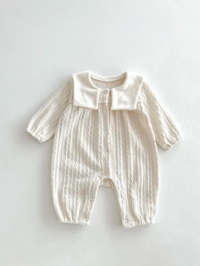 Baby Boy And Girl Cute Bear Head Twist Jumpsuit