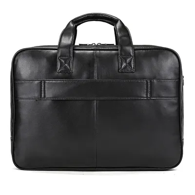 Men's Leather Briefcase Three-compartment Large Capacity Business Handheld Cowhide 17-inch Commuter Computer Bag