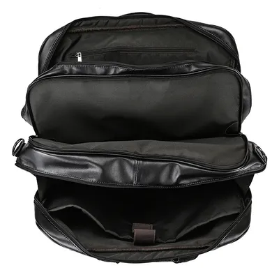 Men's Leather Briefcase Three-compartment Large Capacity Business Handheld Cowhide 17-inch Commuter Computer Bag