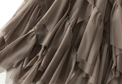 Women's Fashion Ruffles Yarn Skirt