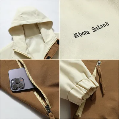 Casual Hooded Multicolor Jacket Men