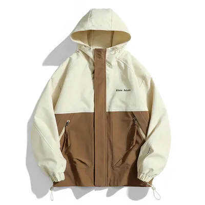 Casual Hooded Multicolor Jacket Men