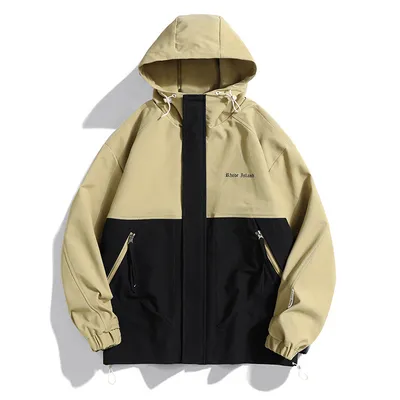 Casual Hooded Multicolor Jacket Men