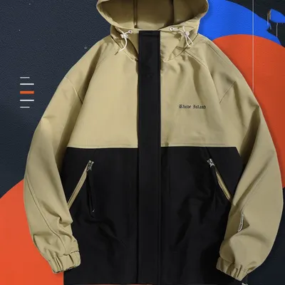 Casual Hooded Multicolor Jacket Men