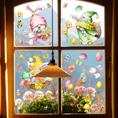 Creative Easter Static Sticker Egg Decorative
