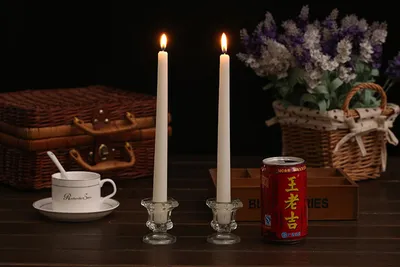 Glass Candlestick Home Pole Candle Base Romantic Dining Table