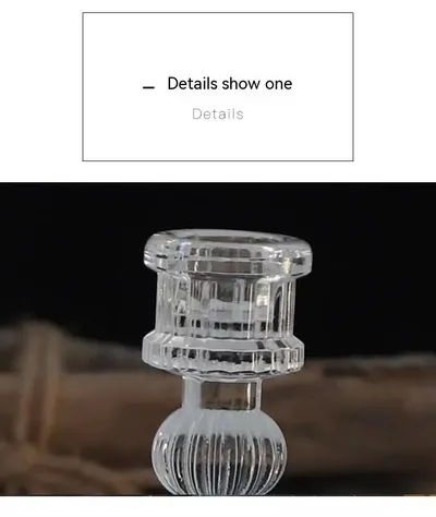 Glass Candlestick Home Pole Candle Base Romantic Dining Table