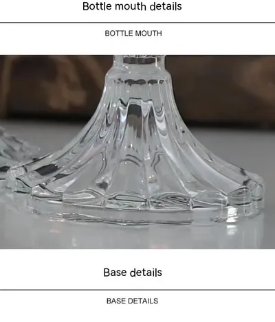 Glass Candlestick Home Pole Candle Base Romantic Dining Table