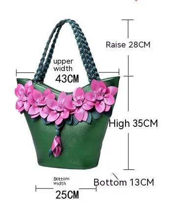 BIRDS women tote designer bag leather handbag flower composite bags women's pouch vintage bolsas brands purse