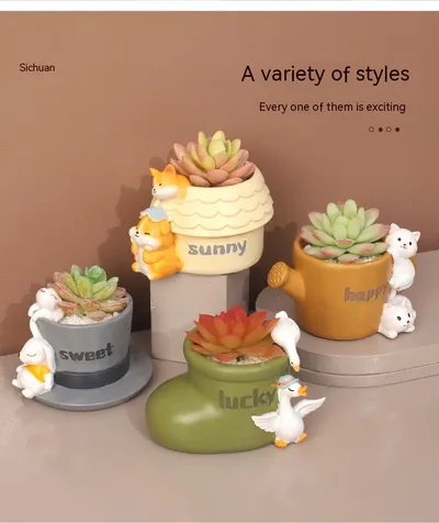 Creative Home Desktop Decorative Succulent Flower Pot