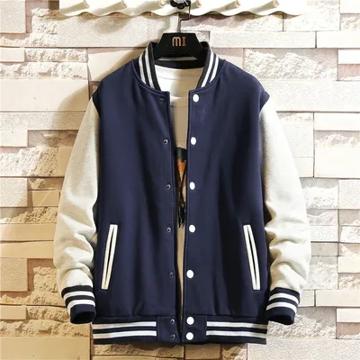 Men's Loose Handsome Youth Baseball Uniform Jacket