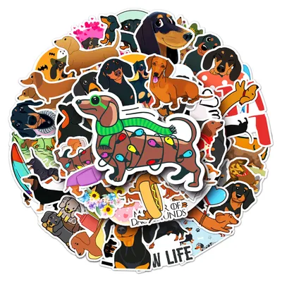 Sausage Dog Animal Luggage Sticker