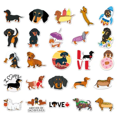 Sausage Dog Animal Luggage Sticker