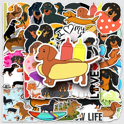 Sausage Dog Animal Luggage Sticker