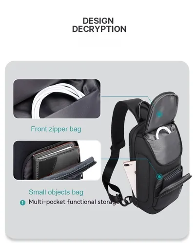 Men's Korean-style Chest Bag Light Business Functional Messenger Bag