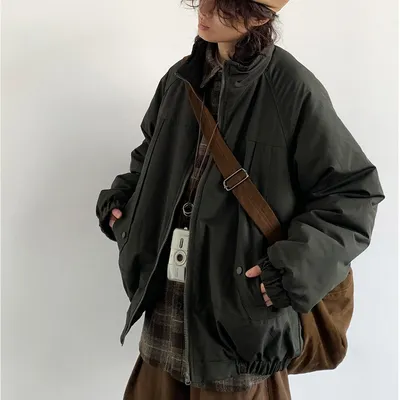 Vintage Personalized Cut Solid Color Cotton Jacket