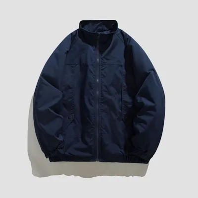 Vintage Personalized Cut Solid Color Cotton Jacket