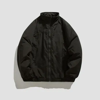 Vintage Personalized Cut Solid Color Cotton Jacket