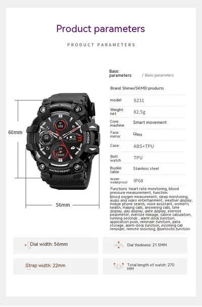 Intelligent Waterproof Student Double Luminous Men's Water-proof Watch
