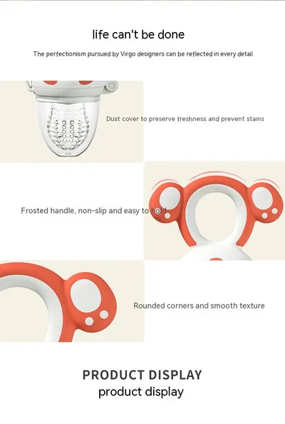 Happy Bite Baby Teether Non-staple Food Fruit Feeding Artifact Baby Pacifier Silicone Hand Guard