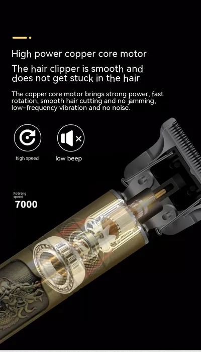 Retro Oil Head Trim Household Hair Clipper Engraving Electric Clipper Buddha Head Clippers