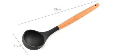 9-piece set of wooden handle kitchenware